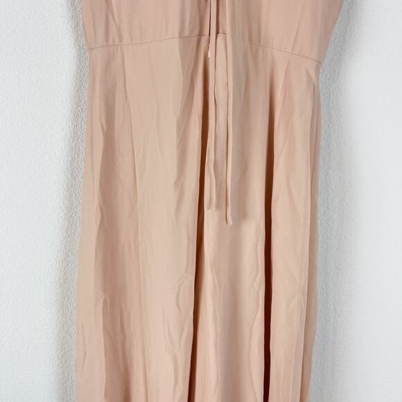 Lulus World on a String Dress Womens Medium Pink Lace-Up Maxi Short Sleeve - Picture 14 of 16